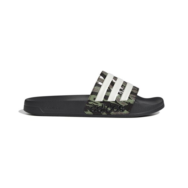 adidas Shower Adilette - core black/alumina/tent green