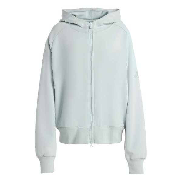 adidas Soft Lux Full-Zip Hoodie Damen - hellgrün