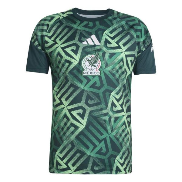 adidas Mexico Home Pre-Match Trikot Herren WM2026 - aurora ivy