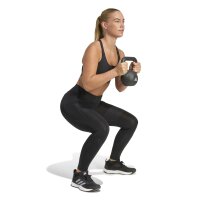 adidas Optime Essentials Workout Zip-Front Medium Support Sport-Bh Damen - black