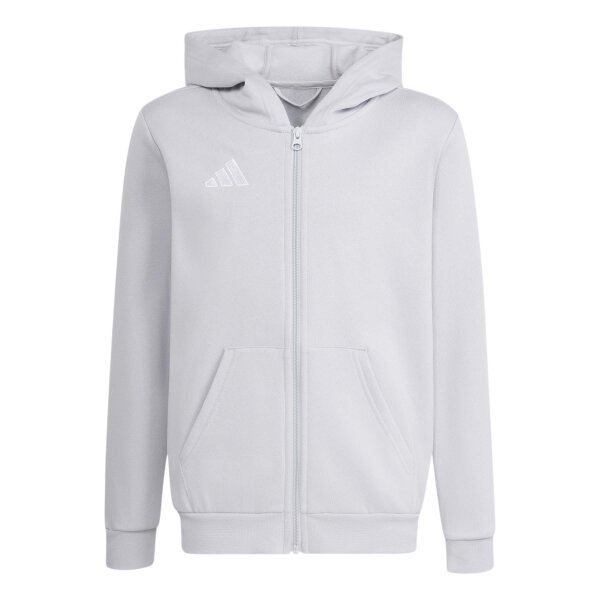 adidas Ent26 Fz Hood Y Hoodie Kinder - team light grey/white