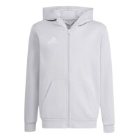 adidas Ent26 Fz Hood Y Hoodie Kinder - team light grey/white