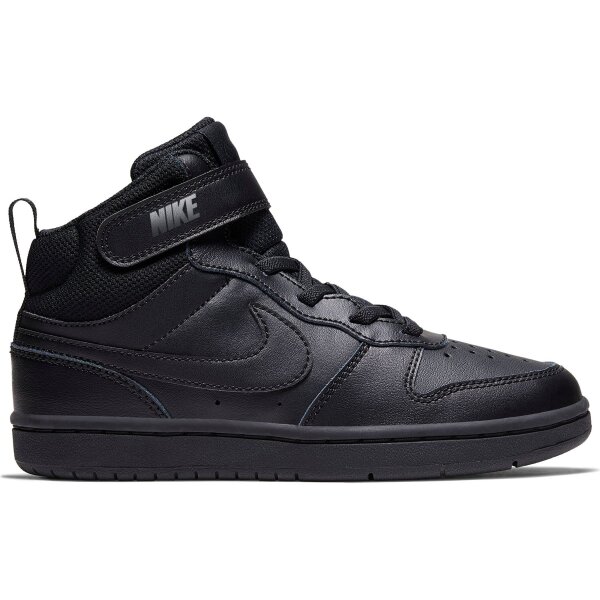 Nike Court Borough Mid 2 Little Kid Sneaker Kinder - black/black-black
