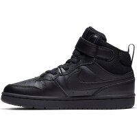 Nike Court Borough Mid 2 Little Kid Sneaker Kinder - black/black-black