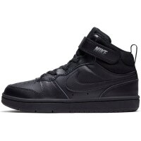 Nike Court Borough Mid 2 Little Kid Sneaker Kinder - black/black-black
