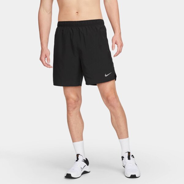 Nike M Nk Df Challenger 7Bf Short Shorts Herren - black/black/black/reflective silv
