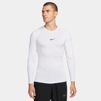 Nike M Np Df Tight Top Ls Herren - white/black