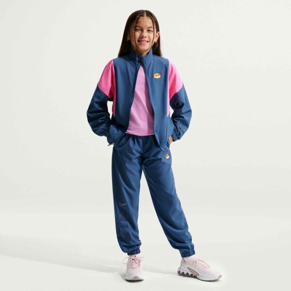 Nike Km K Nk Tracksuit Wvn Fz Trainingsanzug Kinder - mystic navy/pinksicle/black