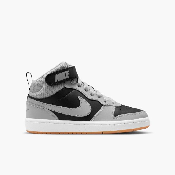 Nike Court Borough Mid 2 Sneaker Kinder - black/lt smoke grey-white-gum med b