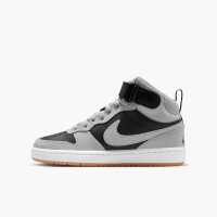 Nike Court Borough Mid 2 Sneaker Kinder - black/lt smoke grey-white-gum med b