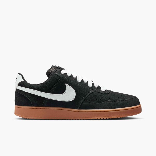 Nike Court Vision Low Fl Sneaker Herren - black/white-gum med brown