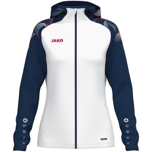 Jako Kapuzenjacke Sonic Damen - weiß/marine/rot