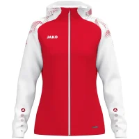 Jako Kapuzenjacke Sonic Damen - rot/weiß