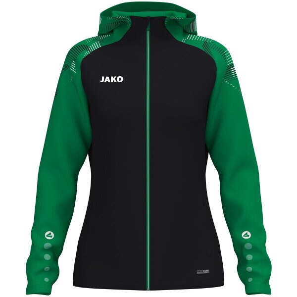 Jako Kapuzenjacke Sonic Damen - schwarz/grün