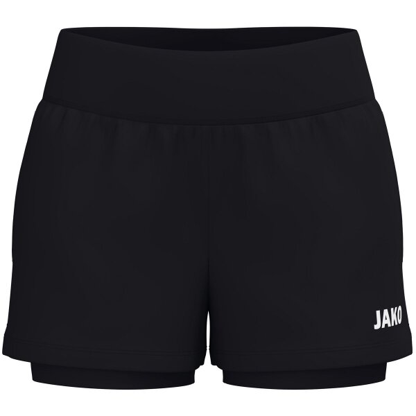 Jako 2-in-1 Short One Damen - schwarz