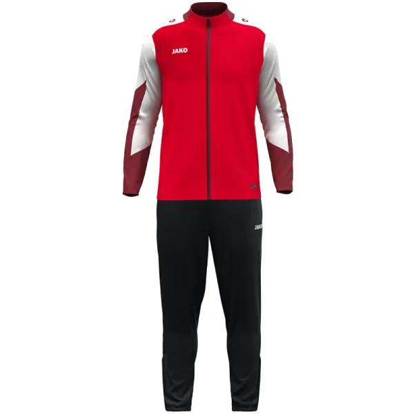 Jako Polyesteranzug Dynamic Kinder - rot/weiß/dunkelrot