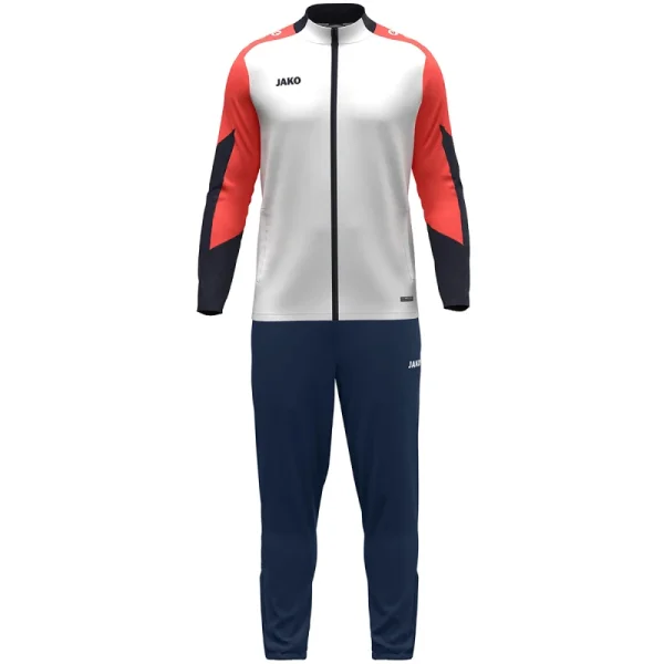 Jako Polyesteranzug Dynamic - weiß/coral/marine
