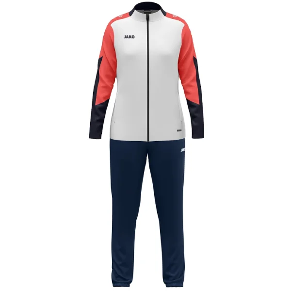 Jako Polyesteranzug Dynamic Damen - weiß/coral/marine