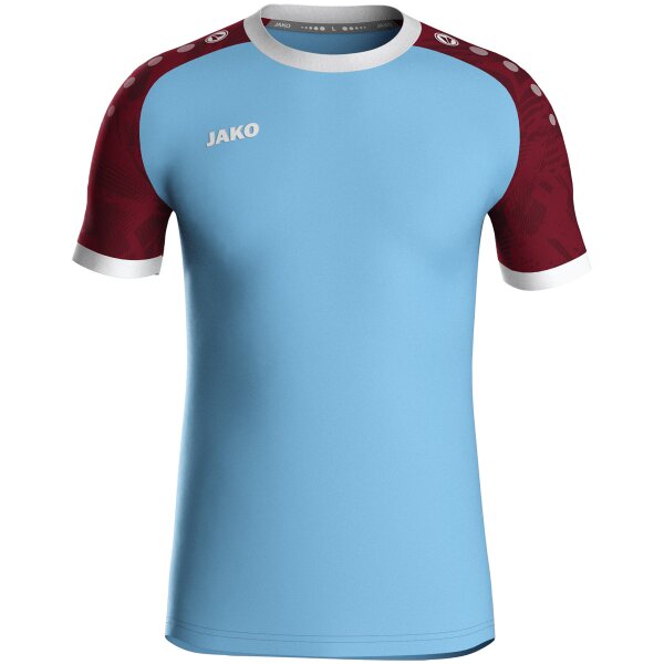 Jako Trikot Iconic KA Kinder - lightblue/weinrot