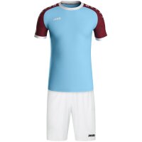 Jako Trikot Iconic KA Kinder - lightblue/weinrot