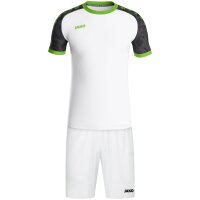 Jako Trikot Iconic KA Kinder - weiß/schwarz/neongrün
