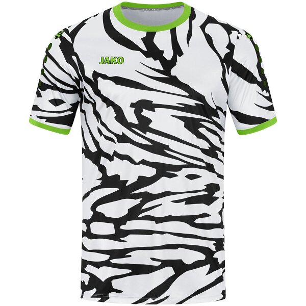 Jako Trikot Animal KA Kinder - weiß/schwarz/neongrün