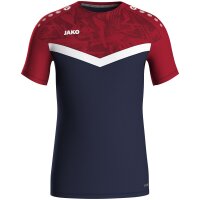Jako T-Shirt Iconic Kinder - marine/chili rot