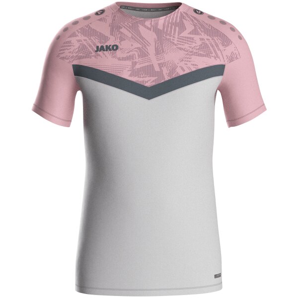 Jako T-Shirt Iconic - soft grey/dusky pink/anthra light