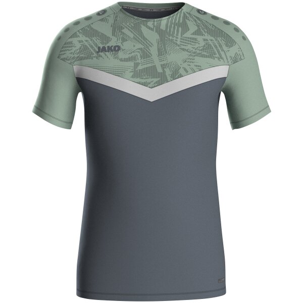 Jako T-Shirt Iconic - anthra light/mintgrün/soft grey