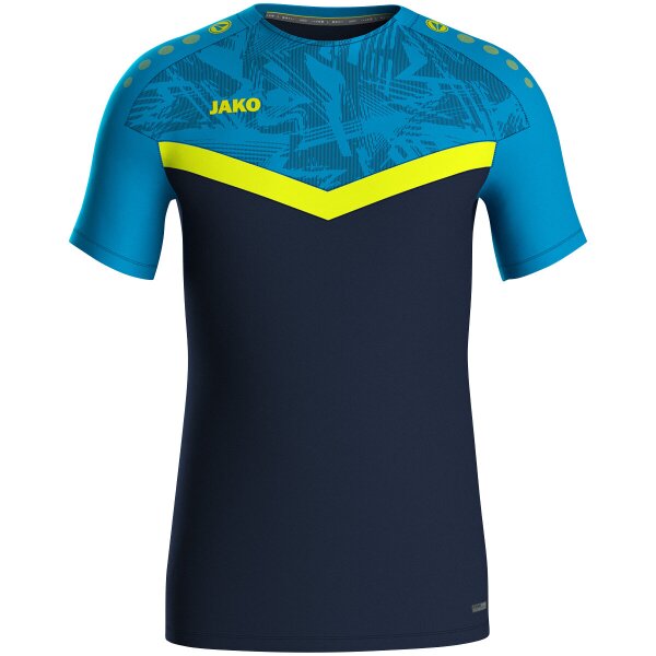 Jako T-Shirt Iconic - marine/Jako blau/neongelb