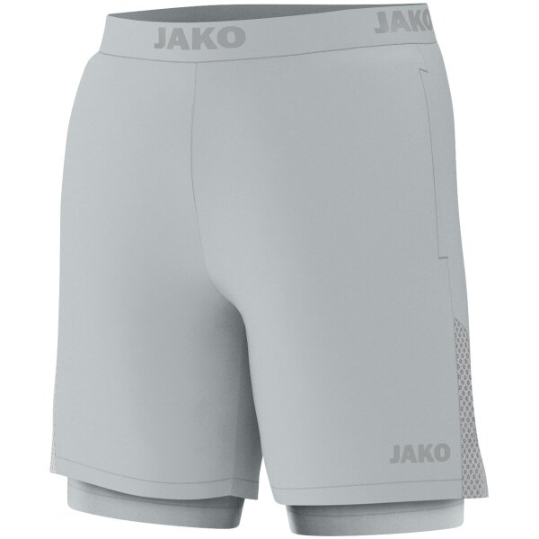 Jako 2-in-1 Short Power - hellgrau