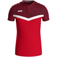 Jako Polo Iconic - rot/weinrot