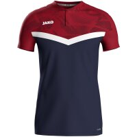 Jako Polo Iconic - marine/chili rot