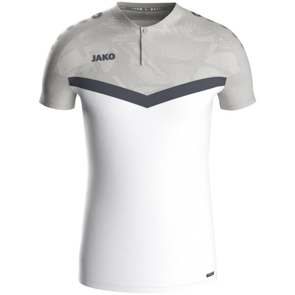 Jako Polo Iconic - weiß/soft grey/anthra light