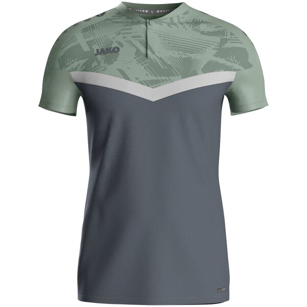 Jako Polo Iconic - anthra light/mintgrün/soft grey