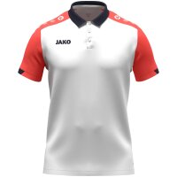 Jako Polo Dynamic Kinder - weiß/coral/marine