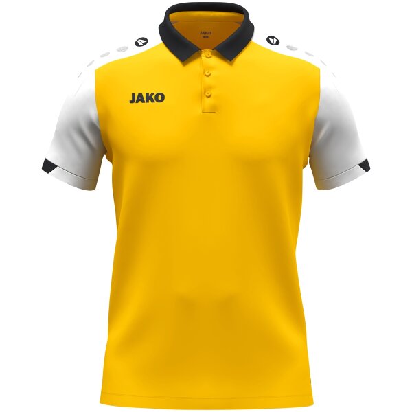 Jako Polo Dynamic Kinder - gelb/weiß/schwarz