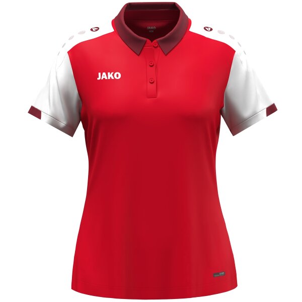 Jako Polo Dynamic - rot/weiß/dunkelrot