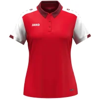 Jako Polo Dynamic - rot/weiß/dunkelrot