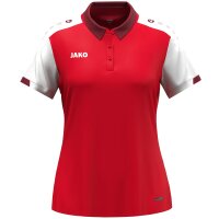 Jako Polo Dynamic - rot/weiß/dunkelrot