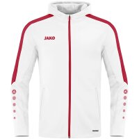 Jako Kapuzenjacke Power - weiß/rot