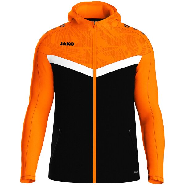 Jako Kapuzenjacke Iconic - schwarz/neonorange