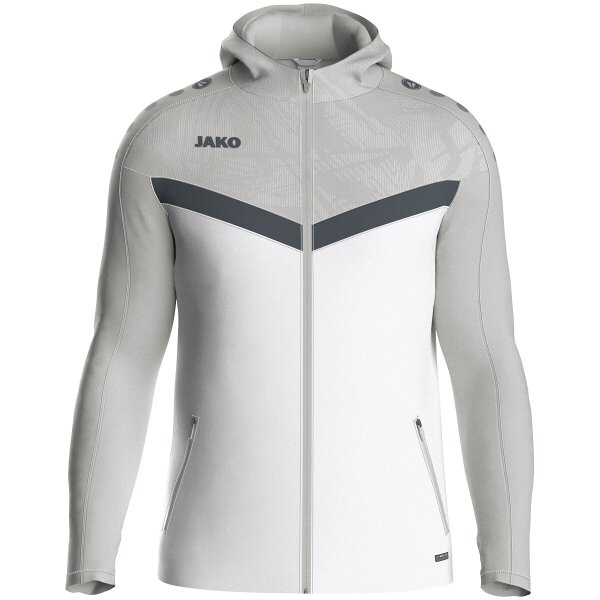 Jako Kapuzenjacke Iconic Kinder - weiß/soft grey/anthra light