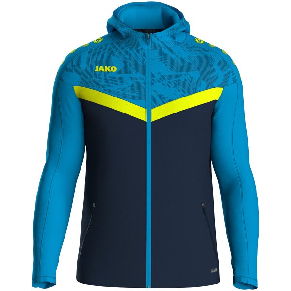 Jako Kapuzenjacke Iconic Kinder - marine/Jako blau/neongelb
