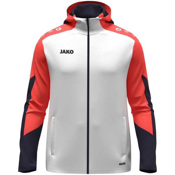Jako Kapuzenjacke Dynamic Kinder - weiß/coral/marine