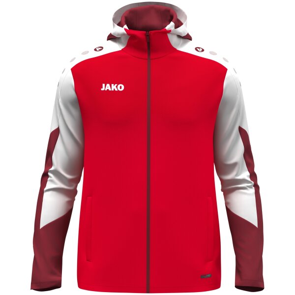 Jako Kapuzenjacke Dynamic Kinder - rot/weiß/dunkelrot