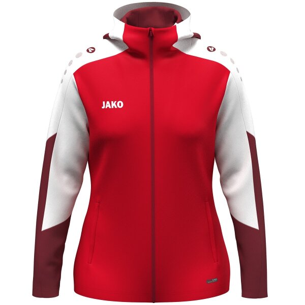 Jako Kapuzenjacke Dynamic - rot/weiß/dunkelrot