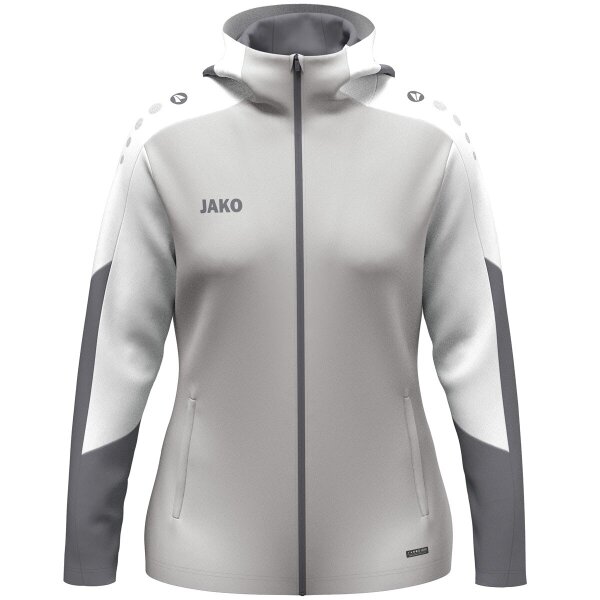 Jako Kapuzenjacke Dynamic - hellgrau/weiß/grau
