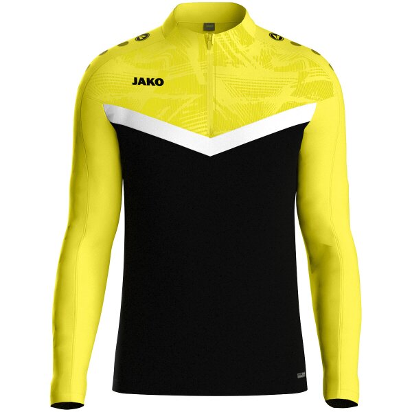 Jako Ziptop Iconic Kinder - schwarz/soft yellow