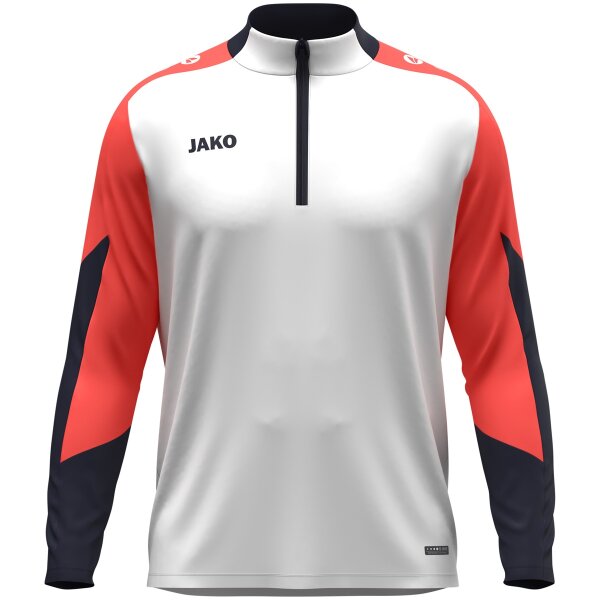 Jako Ziptop Dynamic Kinder - weiß/coral/marine